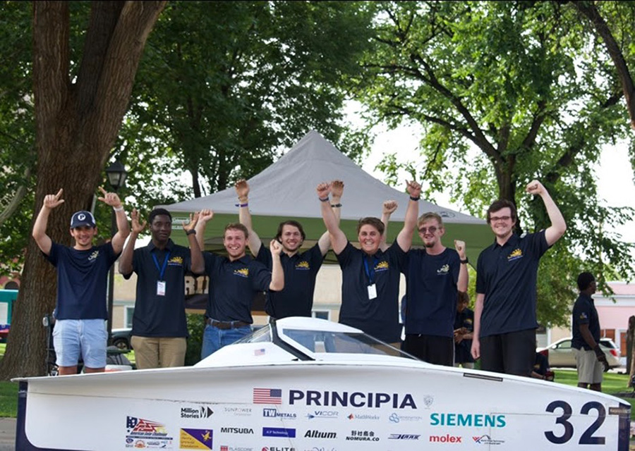 Principia College places third at the 2021 American Solar Challenge.